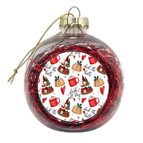 hot chocolate and cake - xmas bauble by haris kavalla