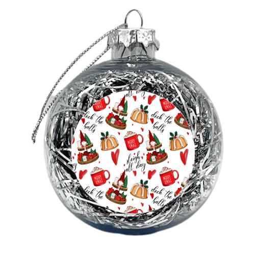 hot chocolate and cake - xmas bauble by haris kavalla