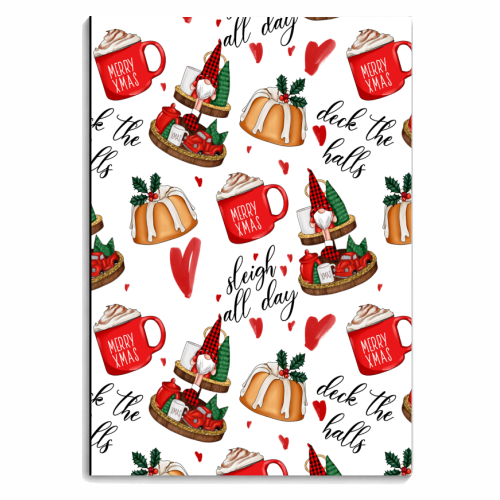 hot chocolate and cake - personalised A4, A5, A6 notebook by haris kavalla