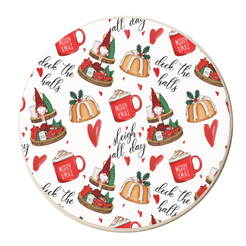 hot chocolate and cake - personalised beer coaster by haris kavalla