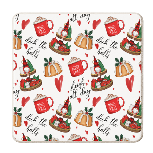 hot chocolate and cake - personalised beer coaster by haris kavalla