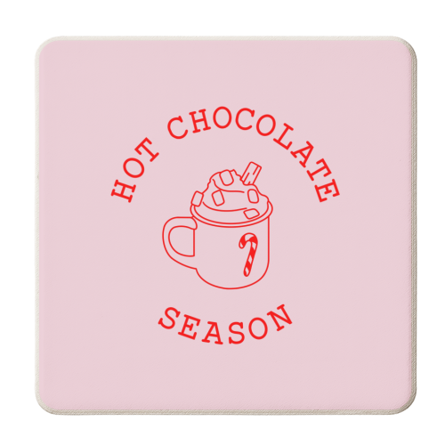 Hot chocolate season - personalised beer coaster by The Girl Next Draw