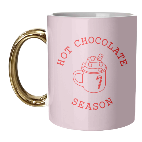 Hot chocolate season - unique mug by The Girl Next Draw