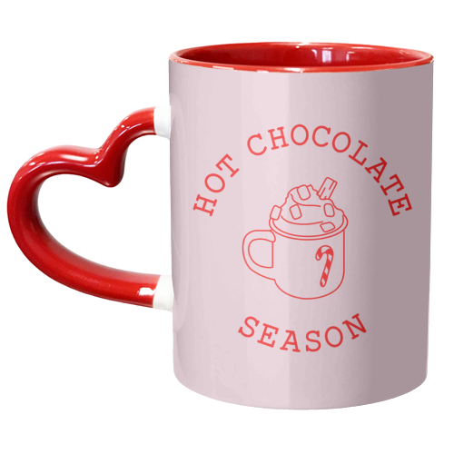 Hot chocolate season - unique mug by The Girl Next Draw