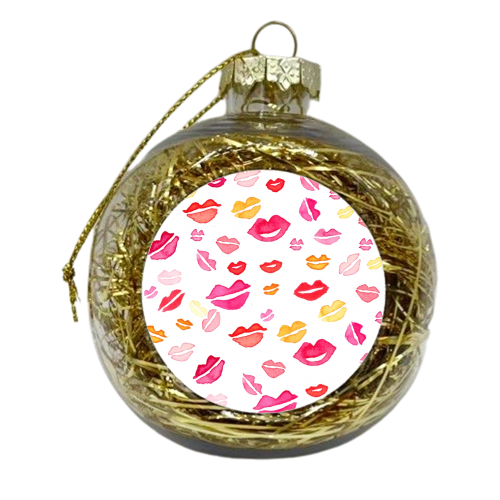 Hot lips - xmas bauble by Michelle Walker