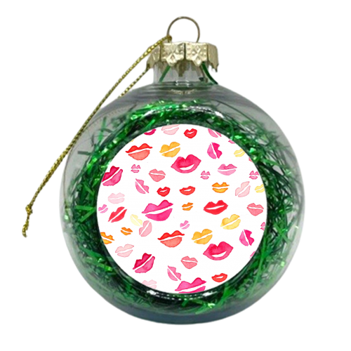 Hot lips - xmas bauble by Michelle Walker