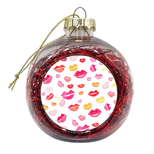 Hot lips - xmas bauble by Michelle Walker