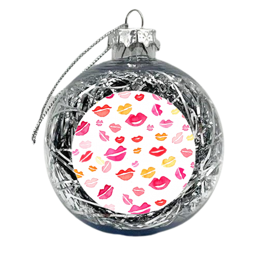 Hot lips - xmas bauble by Michelle Walker