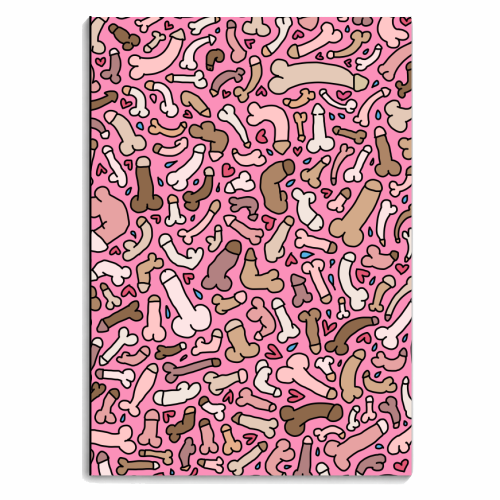 Hot pik penis pattern fun - personalised A4, A5, A6 notebook by andrea zuza
