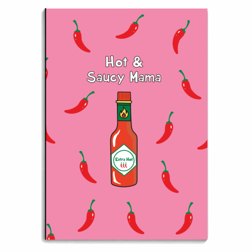 Hot & Saucy Mama - personalised A4, A5, A6 notebook by Laura Lonsdale