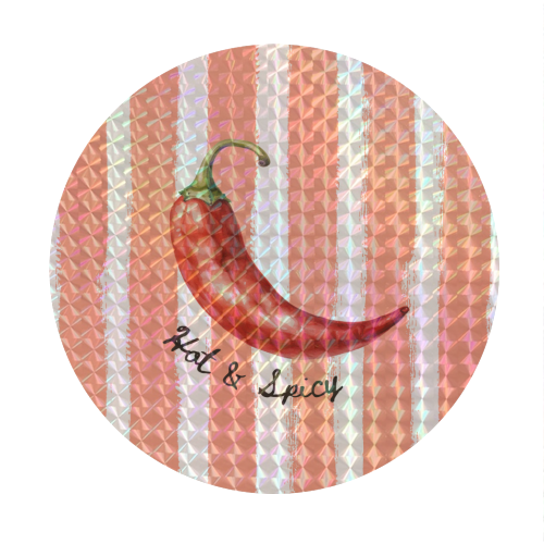 Hot & Spicy - Circle Sticker by Ms Doodle