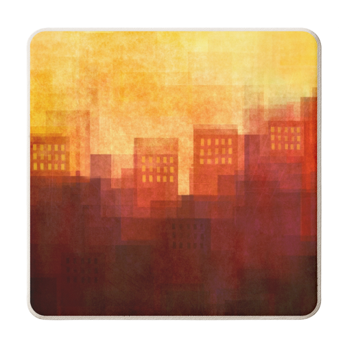 Hot summer sunset - personalised beer coaster by DejaReve