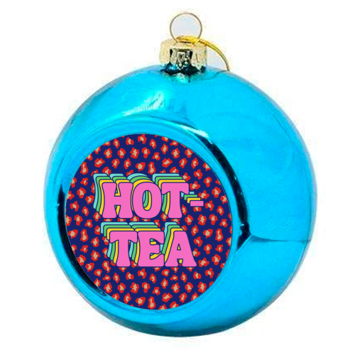 Hot-Tea - colourful christmas bauble by Nida Designs
