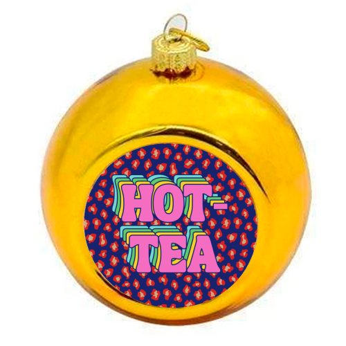 Hot-Tea - colourful christmas bauble by Nida Designs