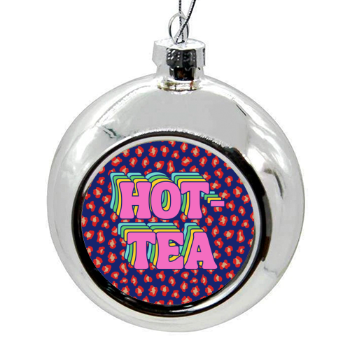 Hot-Tea - colourful christmas bauble by Nida Designs