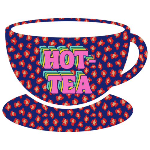 Hot-Tea - Die Cut Sticker by Nida Designs