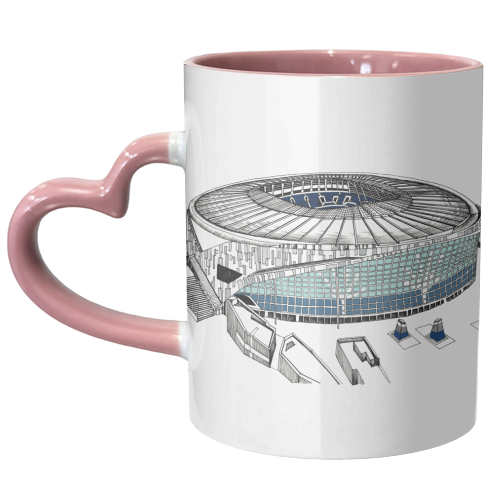 Hotspur Football Stadium - unique mug by Katie Clement