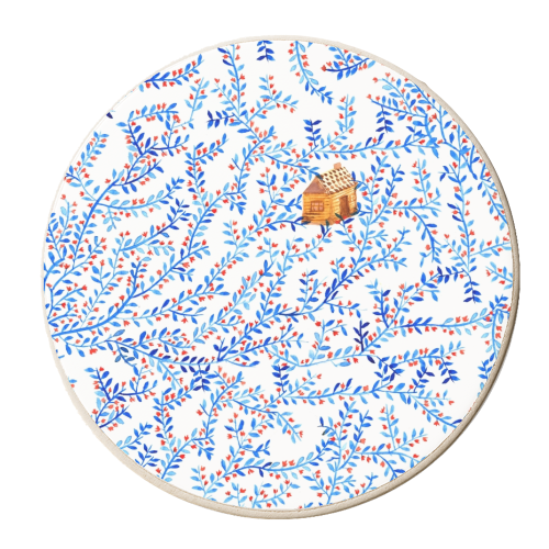 House in the garden - personalised beer coaster by Michelle Walker