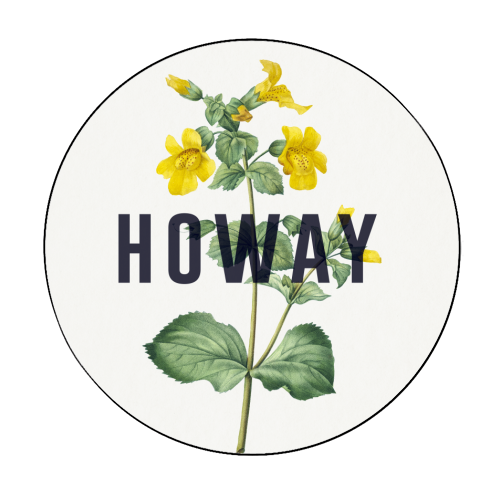Howay - Circle Sticker by The 13 Prints