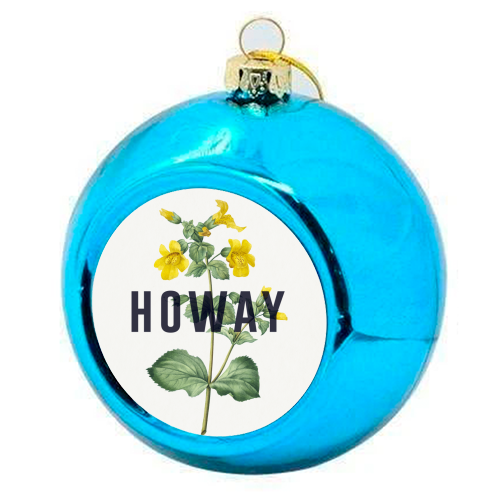 Howay - colourful christmas bauble by The 13 Prints