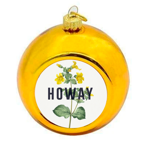Howay - colourful christmas bauble by The 13 Prints