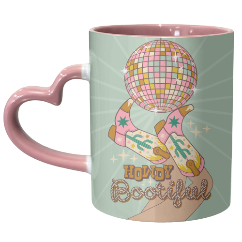 Howdy Bootiful - unique mug by Claire Atwood