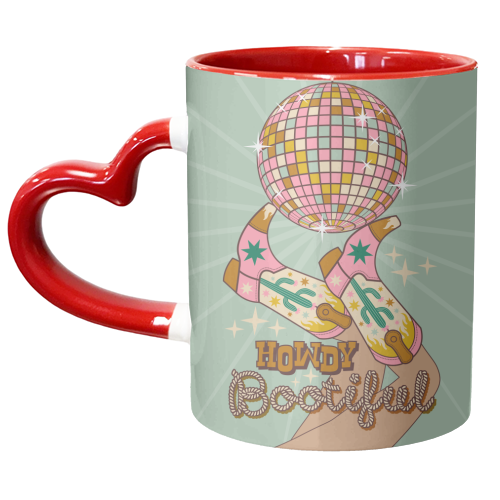 Howdy Bootiful - unique mug by Claire Atwood