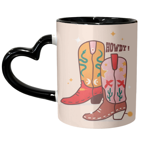 Howdy! Cowboy Boots - unique mug by Ania Wieclaw