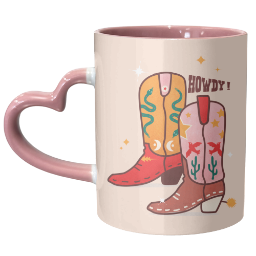 Howdy! Cowboy Boots - unique mug by Ania Wieclaw