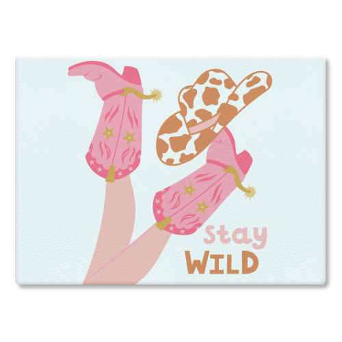 Howdy Cowgirl! - glass chopping board by The Marmalade Cat