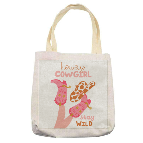 Howdy Cowgirl! - printed canvas tote bag by The Marmalade Cat