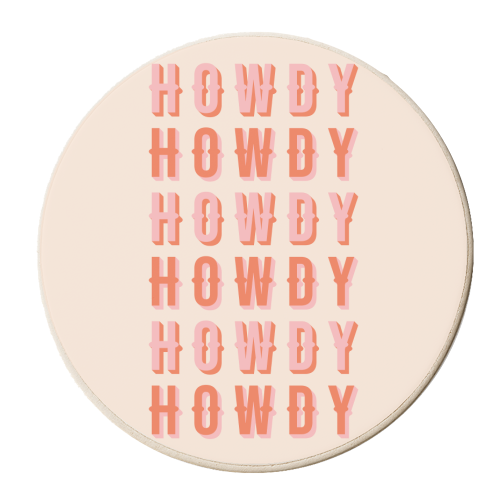 Howdy Print - personalised beer coaster by Kind of Simple Designs