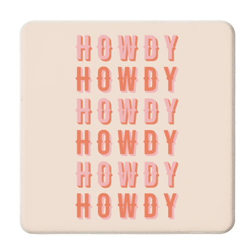 Howdy Print - personalised beer coaster by Kind of Simple Designs