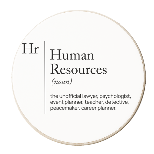 HR Definition dictionnary - personalised beer coaster by skattia ilie