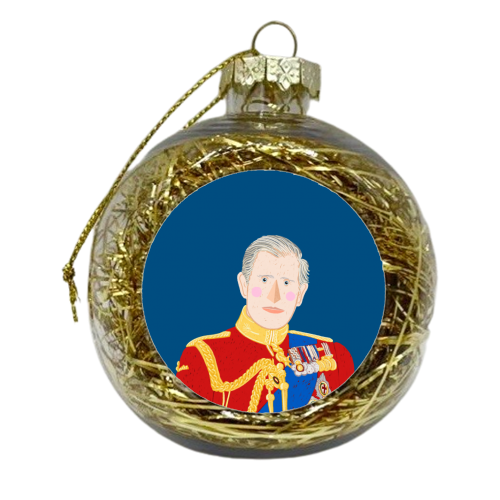 HRH Charles III - xmas bauble by Adam Regester