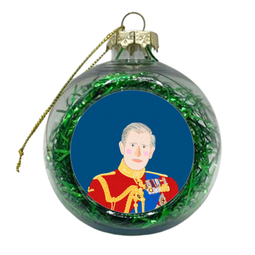 HRH Charles III - xmas bauble by Adam Regester