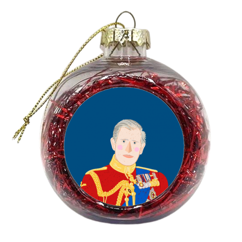 HRH Charles III - xmas bauble by Adam Regester