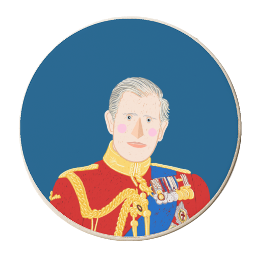 HRH Charles III - personalised beer coaster by Adam Regester