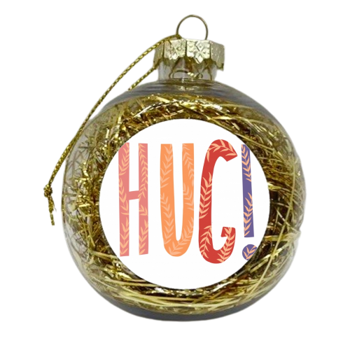 HUG! - xmas bauble by Amy Harwood