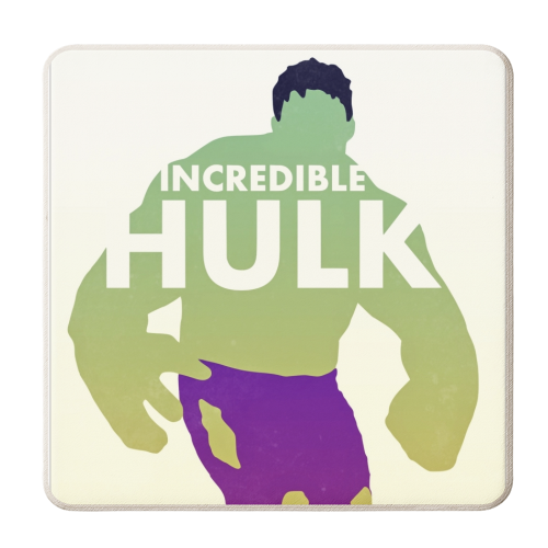 Hulk - personalised beer coaster by Danny Welch