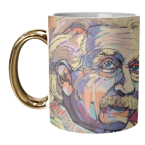 Humble Albert - unique mug by Laura Selevos