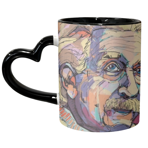 Humble Albert - unique mug by Laura Selevos