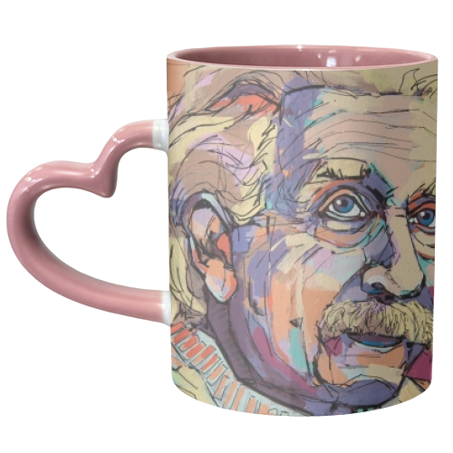 Humble Albert - unique mug by Laura Selevos