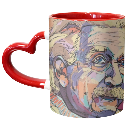 Humble Albert - unique mug by Laura Selevos