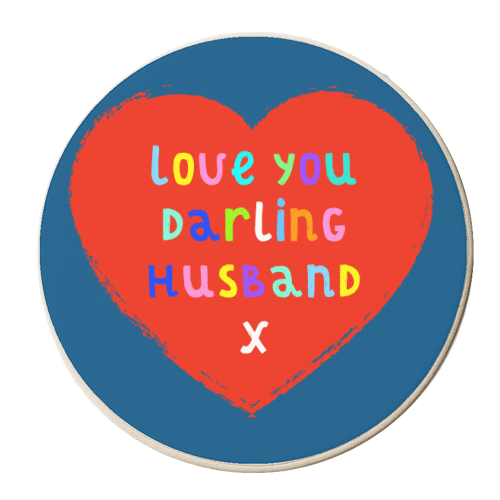 Husband Love - personalised beer coaster by Adam Regester