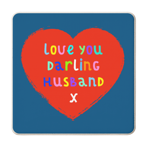 Husband Love - personalised beer coaster by Adam Regester
