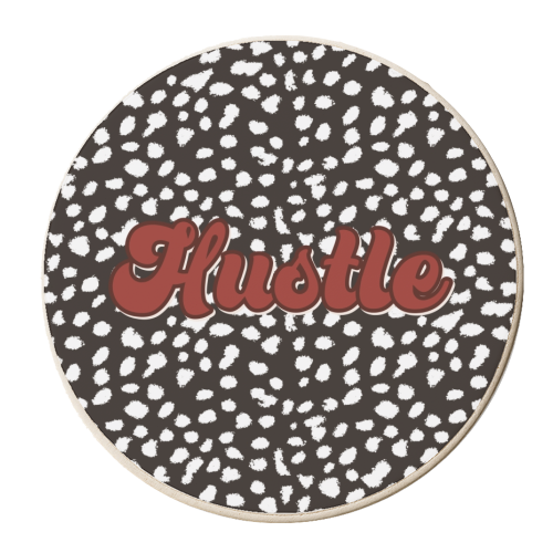 Hustle Dalmatian Print - personalised beer coaster by The Girl Next Draw