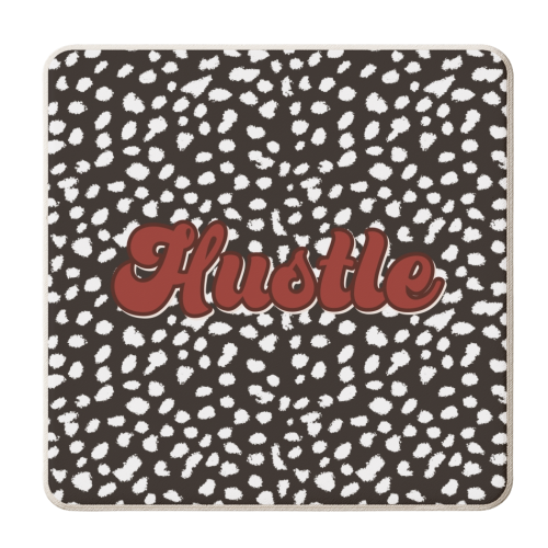 Hustle Dalmatian Print - personalised beer coaster by The Girl Next Draw