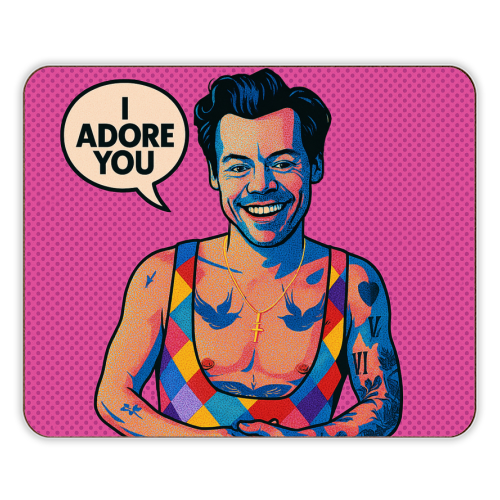 I Adore You Pop Art - designer placemat by Ms Doodle