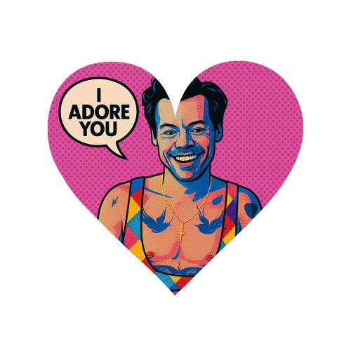 I Adore You Pop Art - Magnet by Ms Doodle